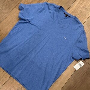 MICHAEL KORS Men’s Blue V-Neck T-Shirt XL